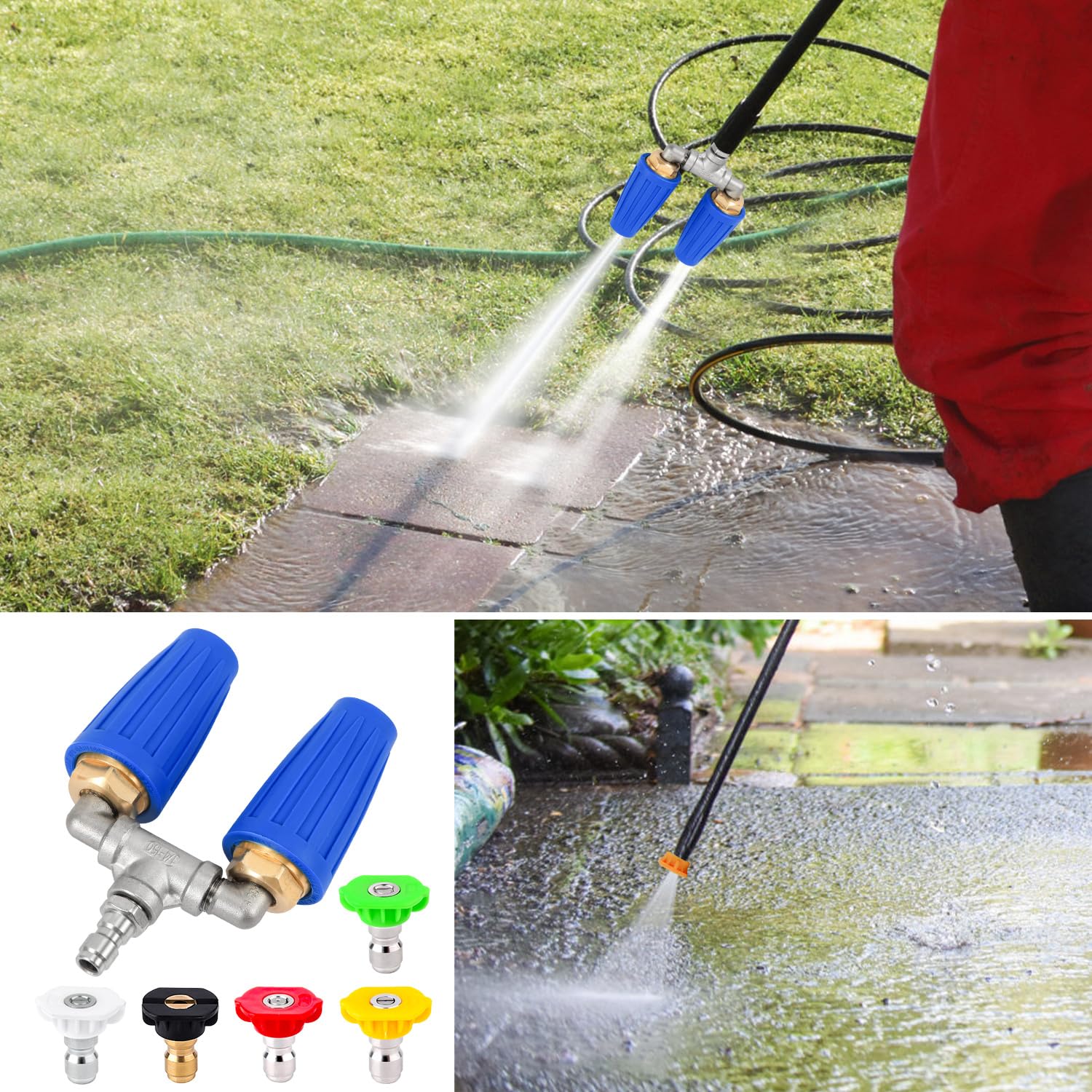 Ugello Turbo Doppio Per Idropulitrice 4000 PSI - Pulizia Potente Per Auto, Vialetti E Superfici - Foto 7