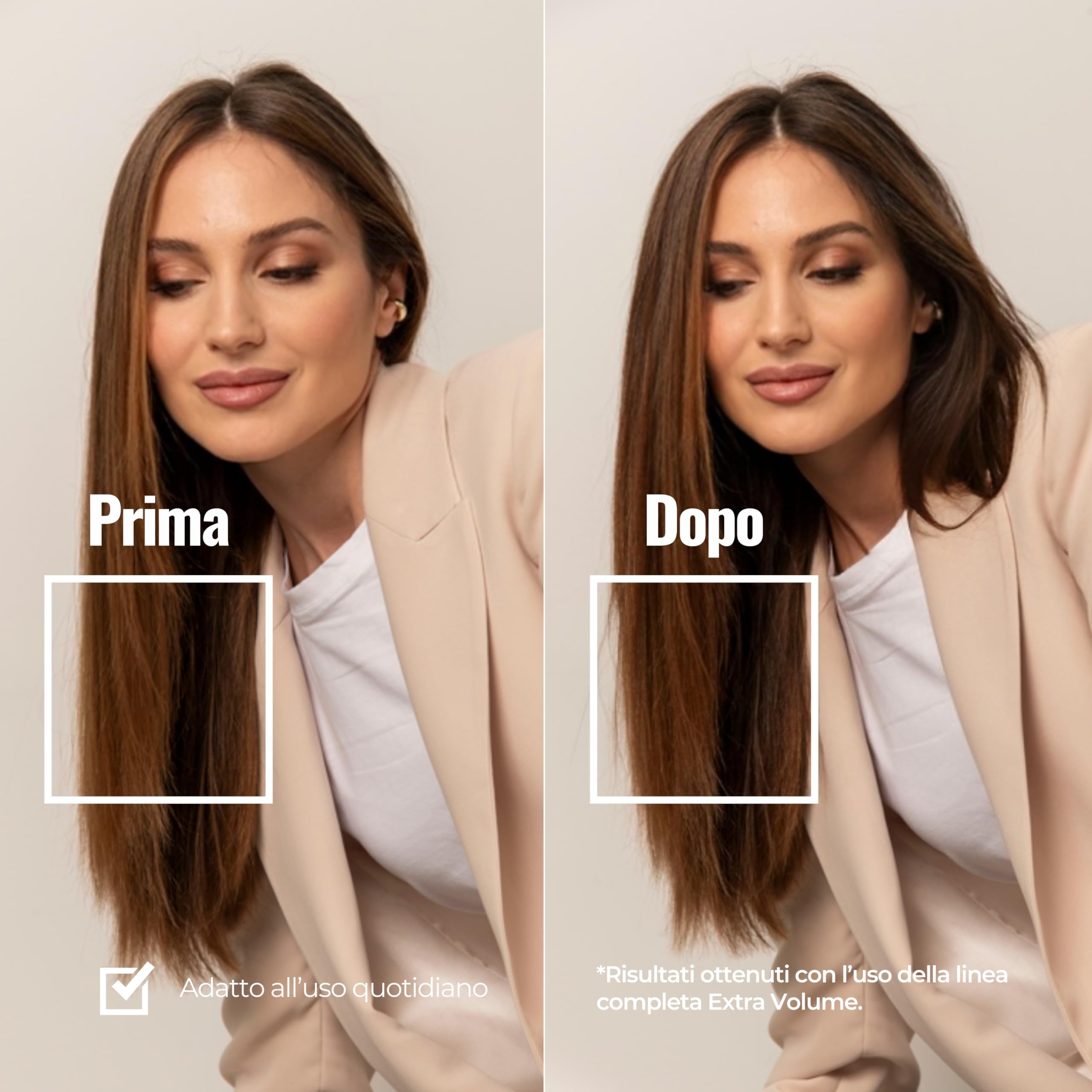 abril et nature - Trattamento Addensante Per Capelli, Set Cura Volumizzante Per Capelli Fini, Formula Leggera, Protettore Termico, Shampoo e Balsamo Per Capelli Morbidi e Voluminosi, 550 ml