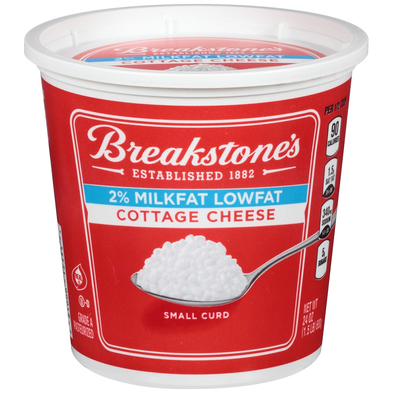 Breakstone's Lowfat Small Curd Cottage Cheese with 2