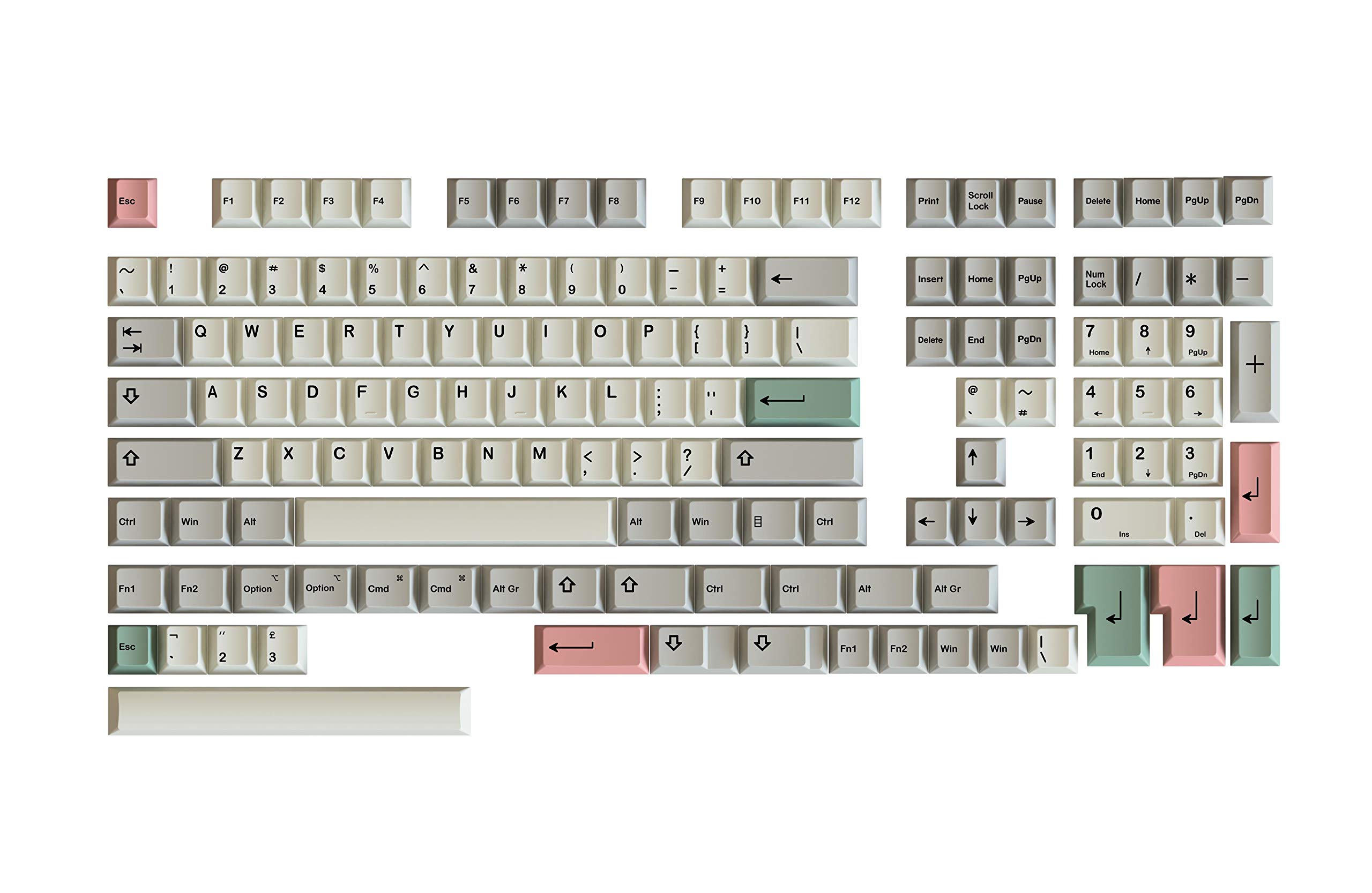 KOKOYAKADye Sublimation Keycaps | Cherry Profile for Custom Merchanical Keyboard | 139 Keys (9009)