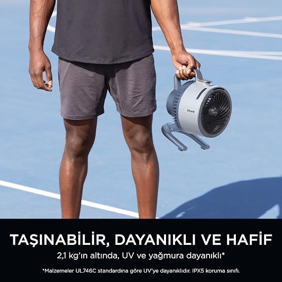 Shark Flexbreeze HydroGo Serinletici Buharlı Fan - Buz Mavisi FA050EUBL
