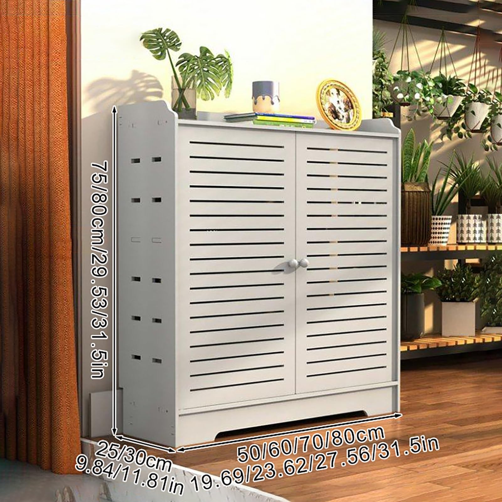 WLAN-Router-Aufbewahrungsschrank Router-Regalkastenschrank mit Türen und Regalböden für Wohnzimmer Büro Schlafzimmer Wohnungen.(70x75x20cm)