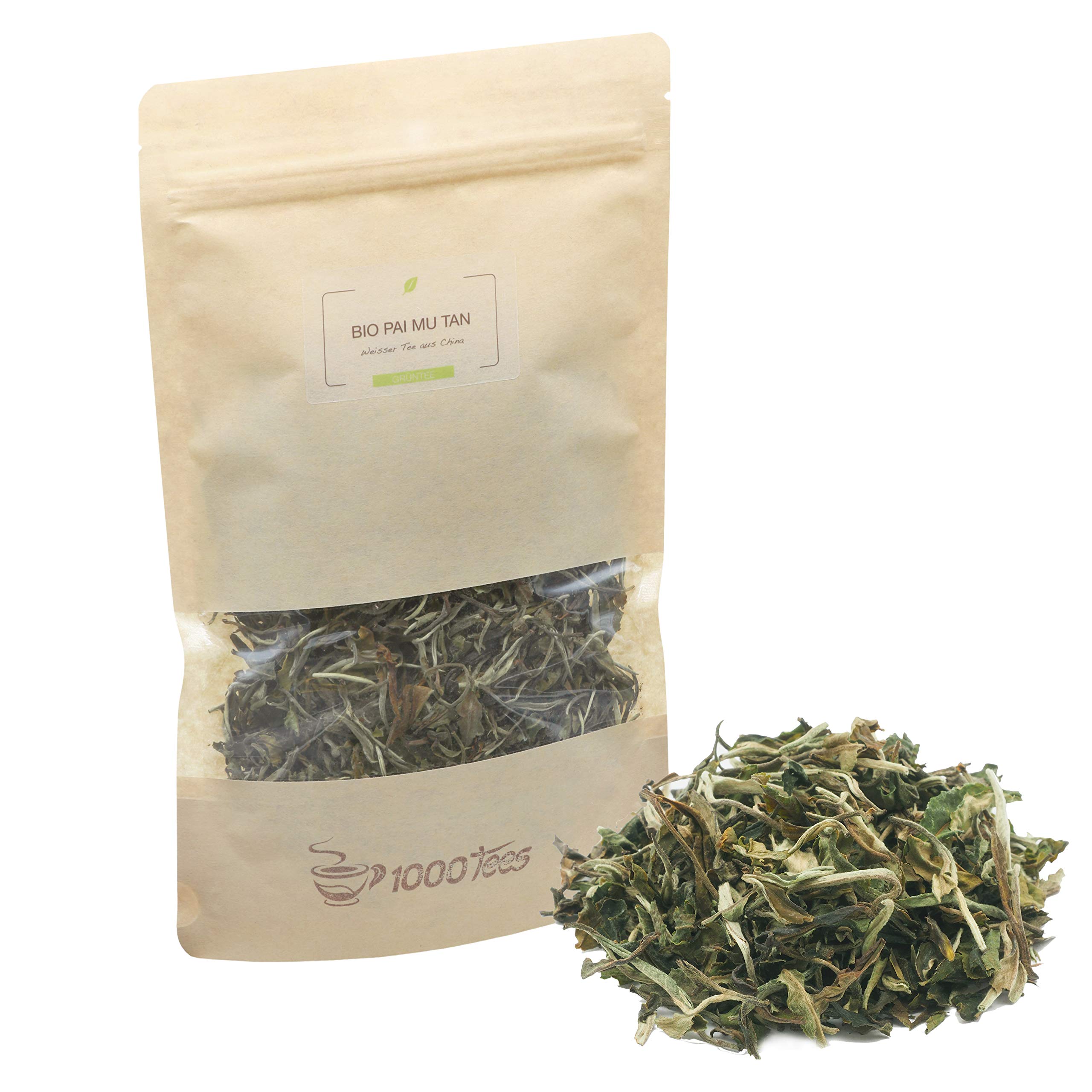 Grüntee BIO Pai Mu Tan "Weisse Päonie" White Spring Hairpoint Highgrown aus China, mild, frisch abgefüllt