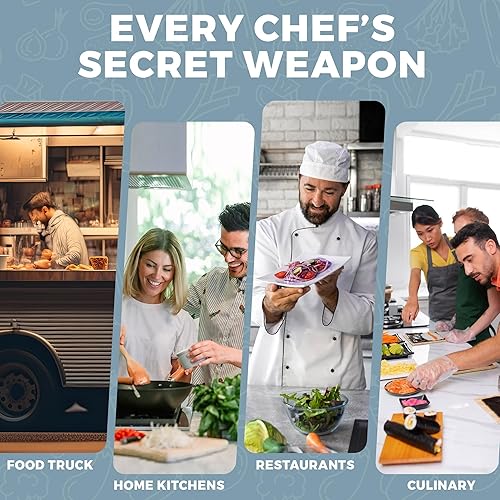 Miniatura 7 de Tartle Kitchen - Procesador comercial de alimentos – 550 W – 110 V cortador automático multifuncional, cortador de verduras, rallador de queso,