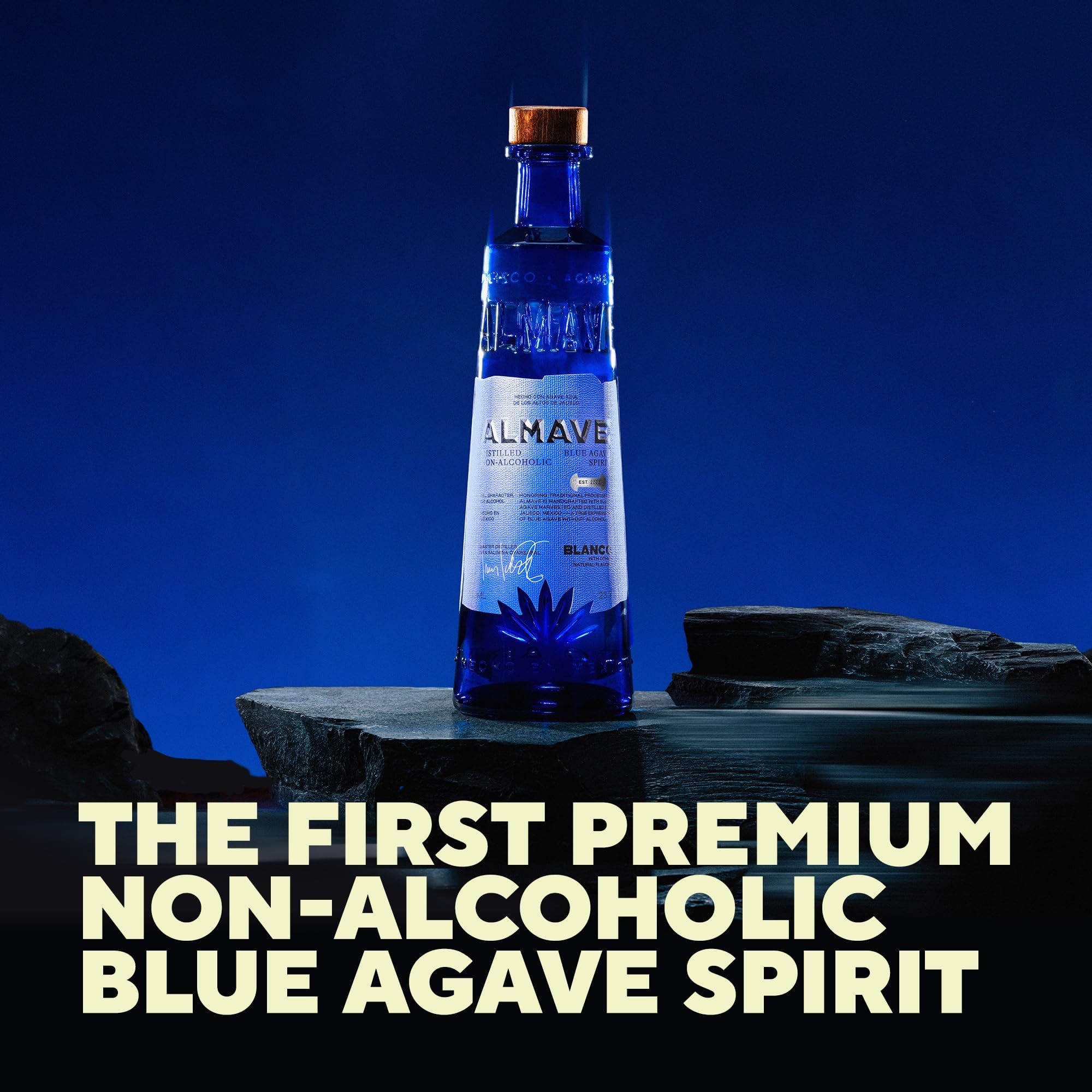 Almave Blanco Non-Alcoholic Blue Agave Spirit – The First Premium Tequila Alternative Made with Blue Agave – Handcrafted in Jalisco, Mexico