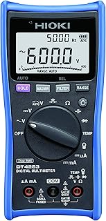 Hioki DT4253 Standard Digital Multimeter with Temperature and Clamp Current Testing for HVAC Applications
