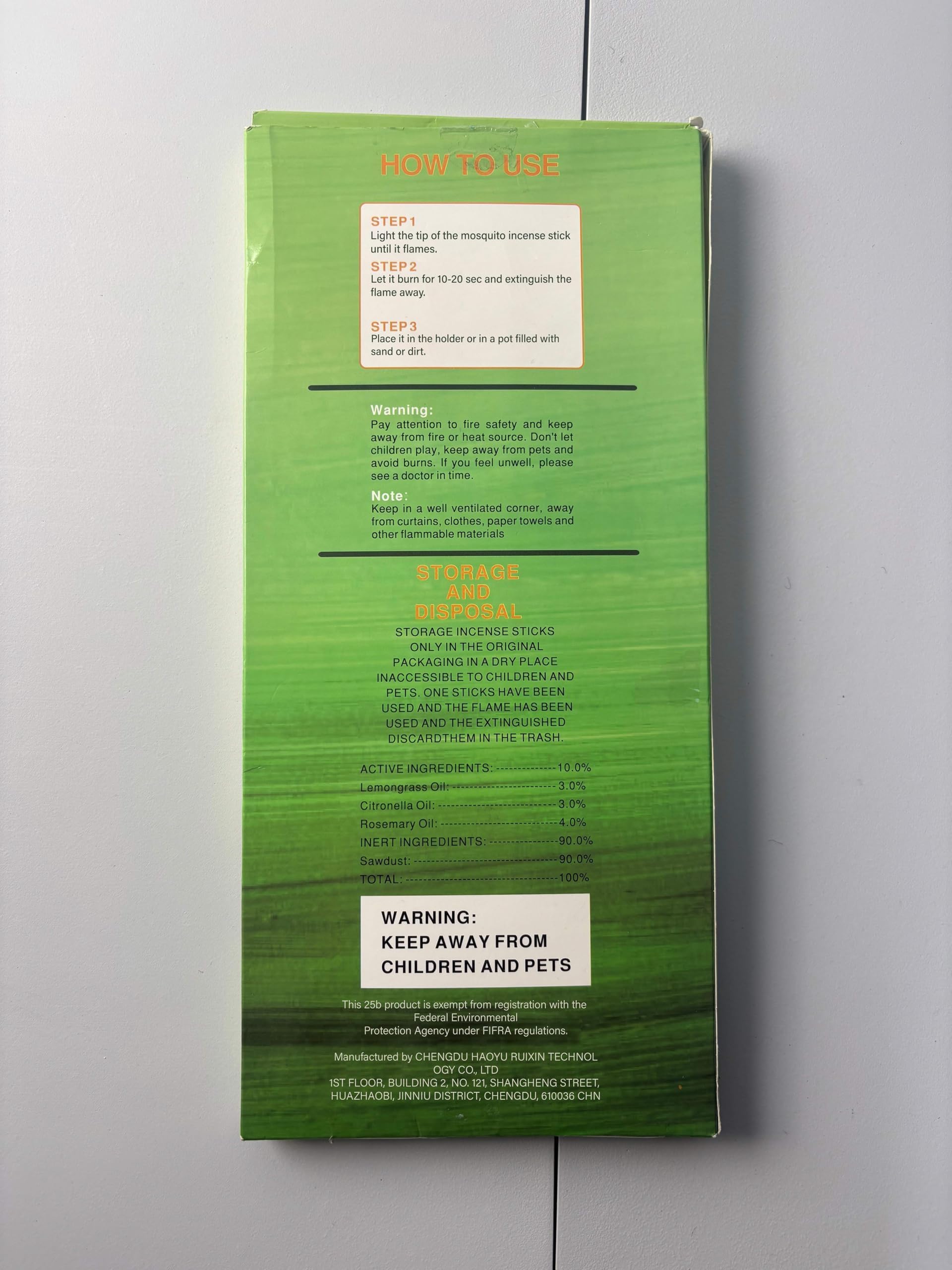 120 bobinas repelentes de mosquitos naturales para uso en exteriores, varillas de incienso de citronela, repelente de insectos a base de plantas para patio, camping, pesca