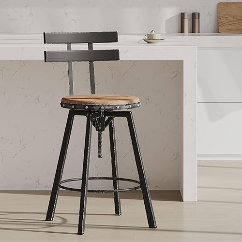 Miniatura 4 de Sillas de comedor y juegos de mesa y sillas, silla de metal con asiento de madera, taburetes de bar altura de mostrador, sillas de cocina, taburetes