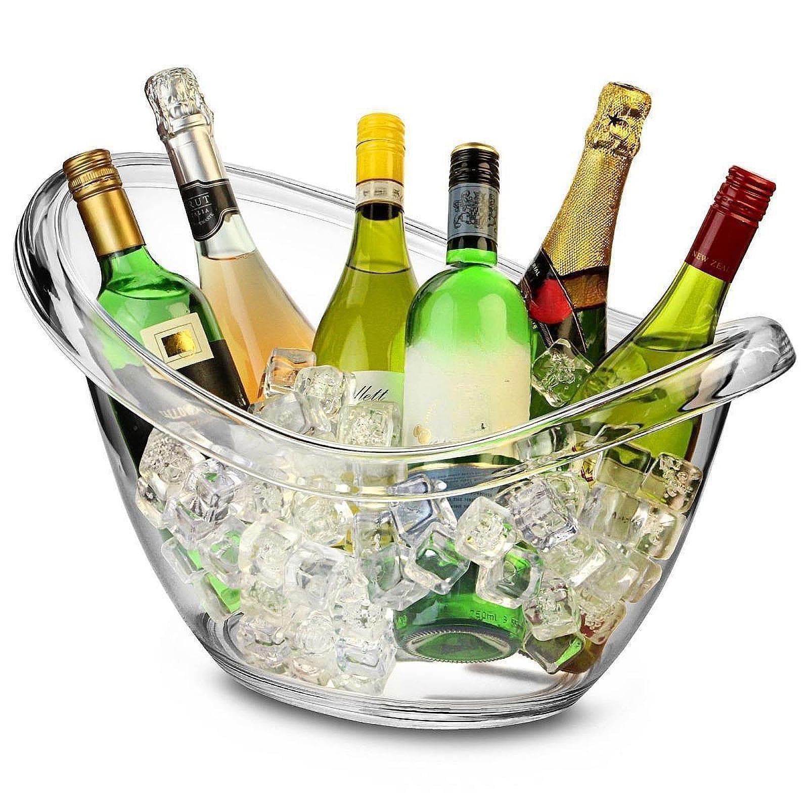 Secchiello per il ghiaccio, refrigeratore per bevande, robusto, forniture per ristoranti, contenitore per champagne estivo, 12 L