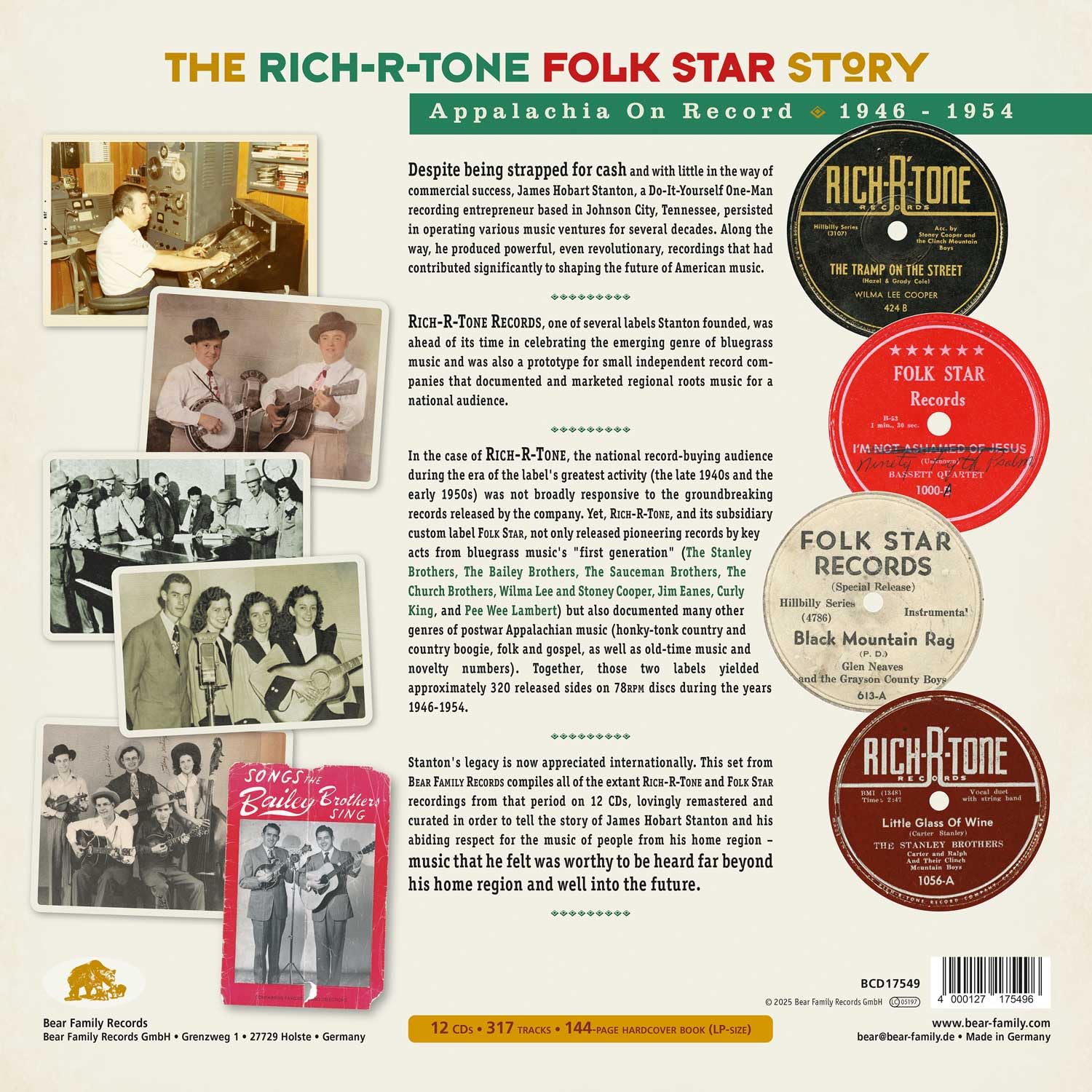 The Rich-R-Tone / Folk Star Story - Appalachia On Record, 1946 - 1954