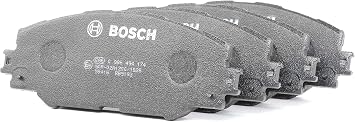 Bosch BP1085 - Brake Pads Car Front Axle - Bosch Quality - Reduced Noise and Dust - ECE-R90 Certified - Copper-Free - 1 Set of 4 Pads