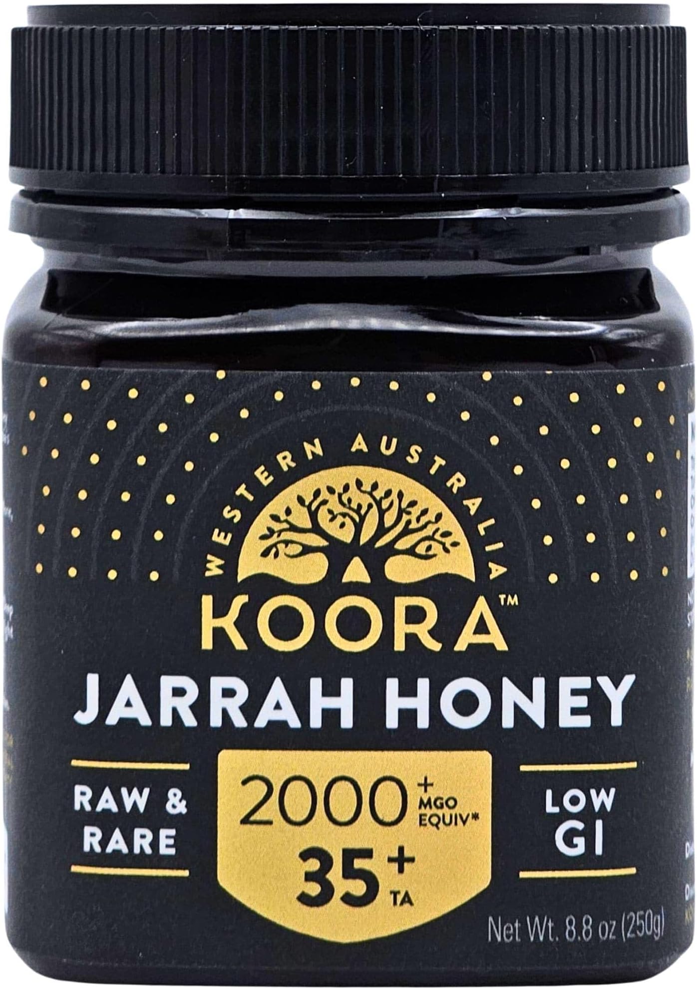 Jarrah Honey TA 35+ (Stronger than MGO 2000+ Manuka Honey Bioactivity) Raw Medicinal Honey with Medical Grade Potency for Daily Health and Immune Support from Western Australia, 8.8 oz
