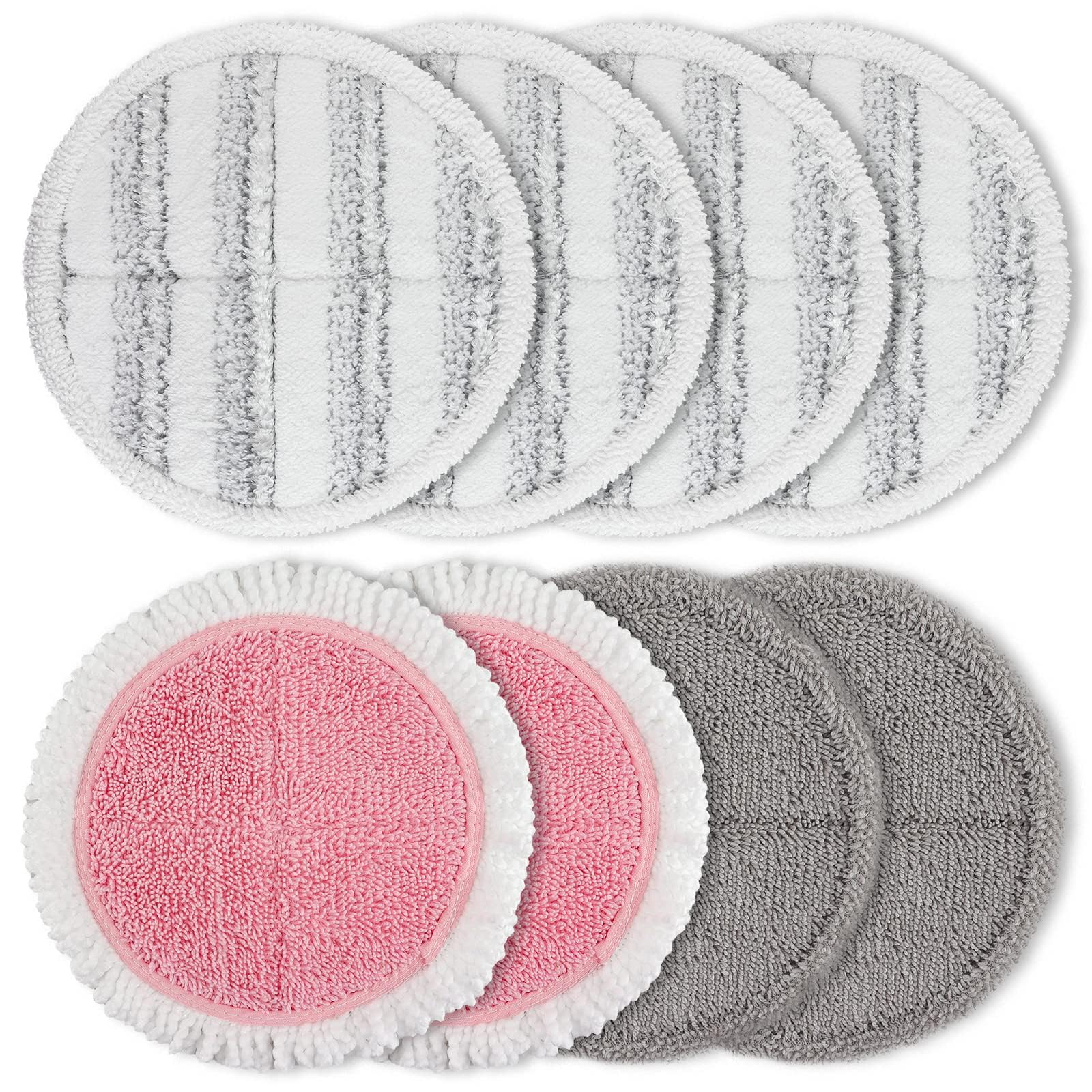 Spin Cordless Electric Mop Pads: 7.5/7.48/7.28/7 Inch Steam/Electric Mop Pads Replacement for Vmai/eous/idoo/alfabot/devoac - Round Velcro Scrubber