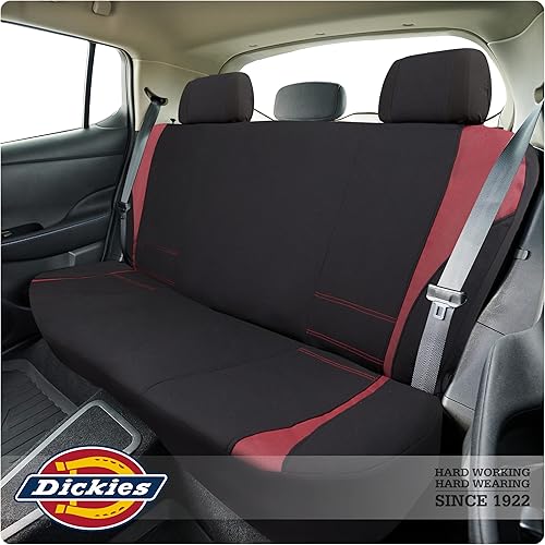 Miniatura 5 de DICKIES DuraSport Starsky - Fundas de asiento de camión de 2 piezas, resistentes al agua, para camiones, color negrorojo