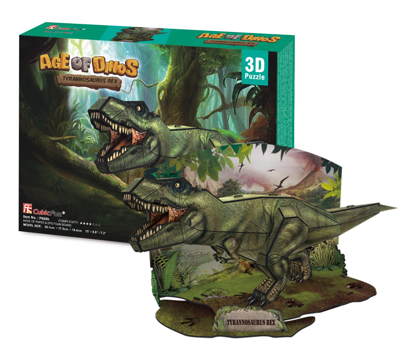 Jurassic Dinosaur Empire組立式パズル ティラノサウルス ティラノサウルス パズル 恐竜 紙製 Dinosaurシリーズ 立体
