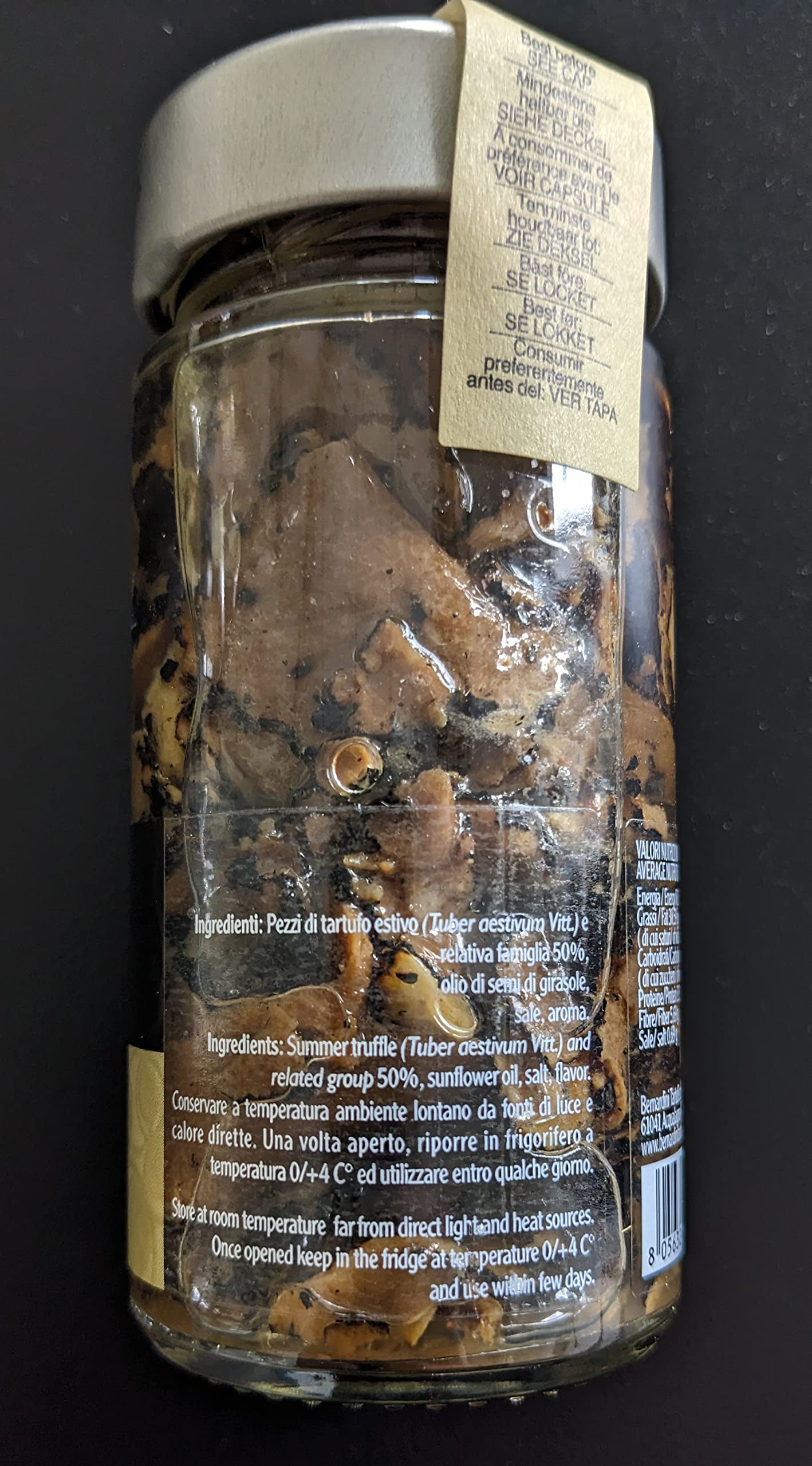 Fette di tartufo estivo (Tuber aestivum Vitt.) in olio 90gr - Bernardini Tartufi