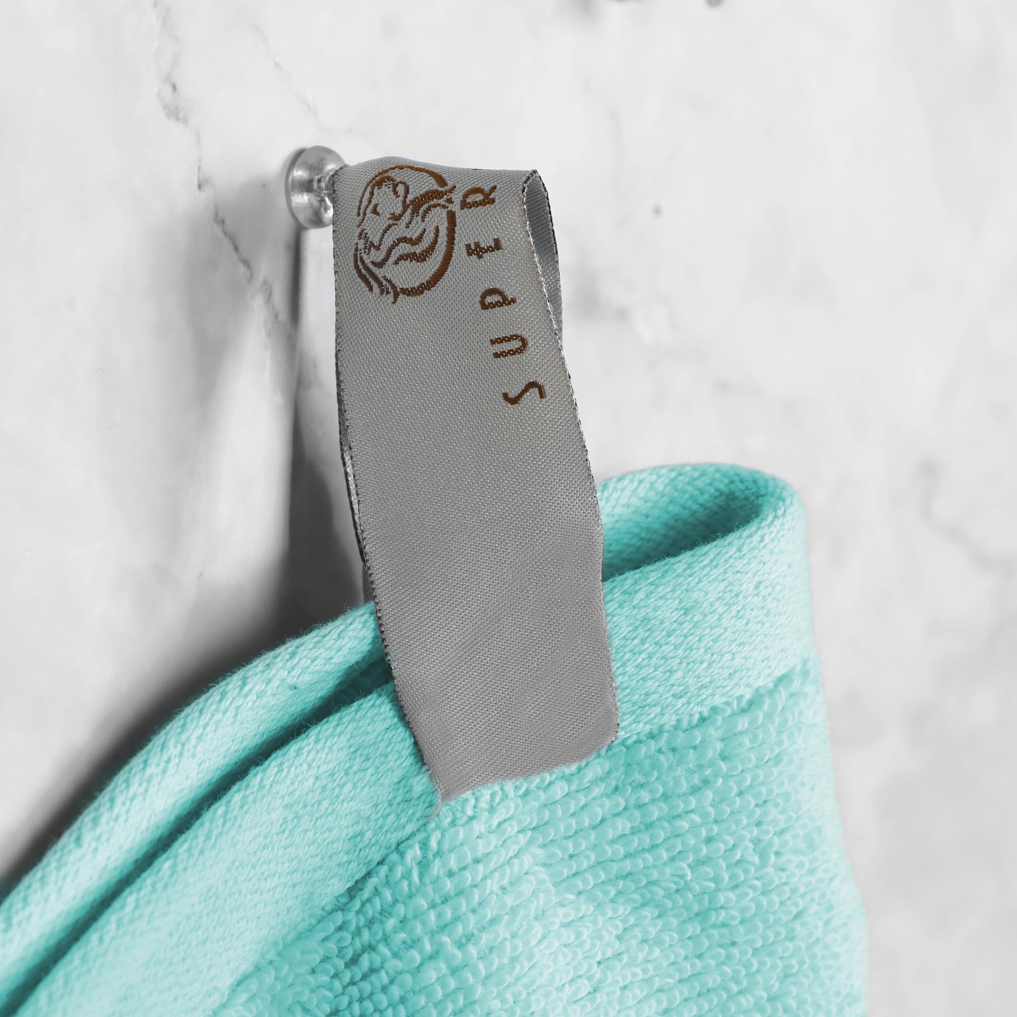 Superior Set di 2 asciugamani da bagno in cotone ultra morbido, perfetto per decorazioni da bagno, doccia, spa, palestra, camera degli ospiti, elementi essenziali per la casa, uso quotidiano, morbidi,