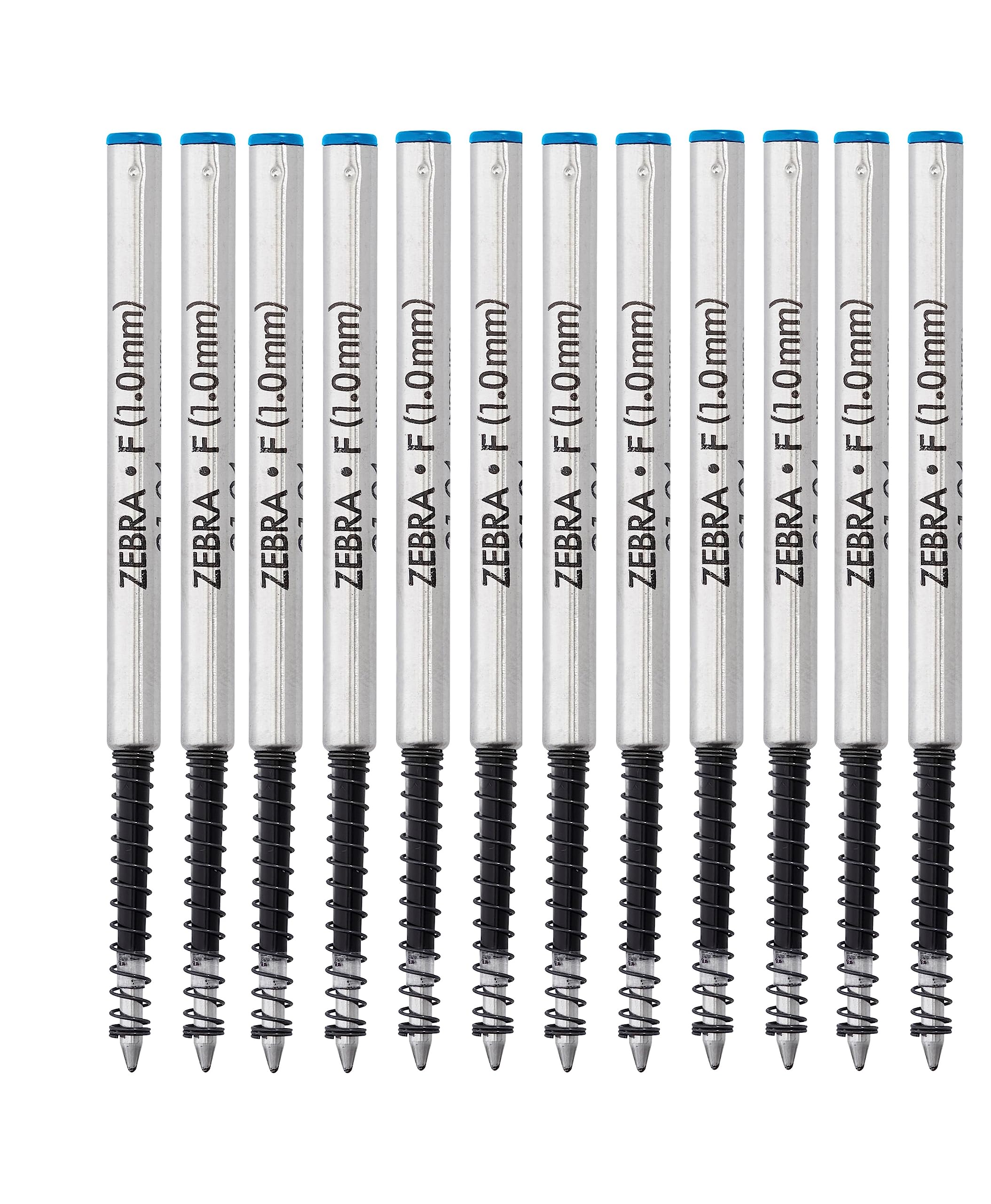 Refills, Blue Ballpoint Pen Refills with Oil Based Ink, Reliable Pen Refill with Easy Glide Blue Ink for Smooth Writing Experience in Home, Office or School, 1.0 mm,12pk