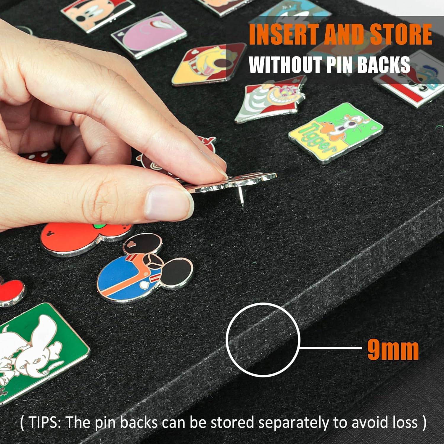 tutata Enamel Pin Display Binder, Pin Boards for Enamel Pin Display, Display and Trade Your Pins, 280 Pin Capacity, Pin Trading Book, Black
