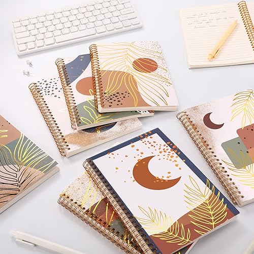 Miniatura 5 de Faccito Paquete de 8 cuadernos A5 en espiral floral para mujer, bloc de notas de flores de tapa dura con 60 hojas120 páginas para regalo, escuela