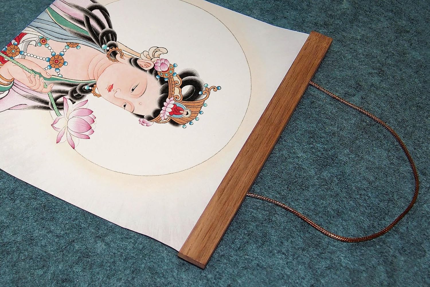 jszip Wall Hanging Scroll Painting, Chinese Immortal Guanyin Bodhisattva