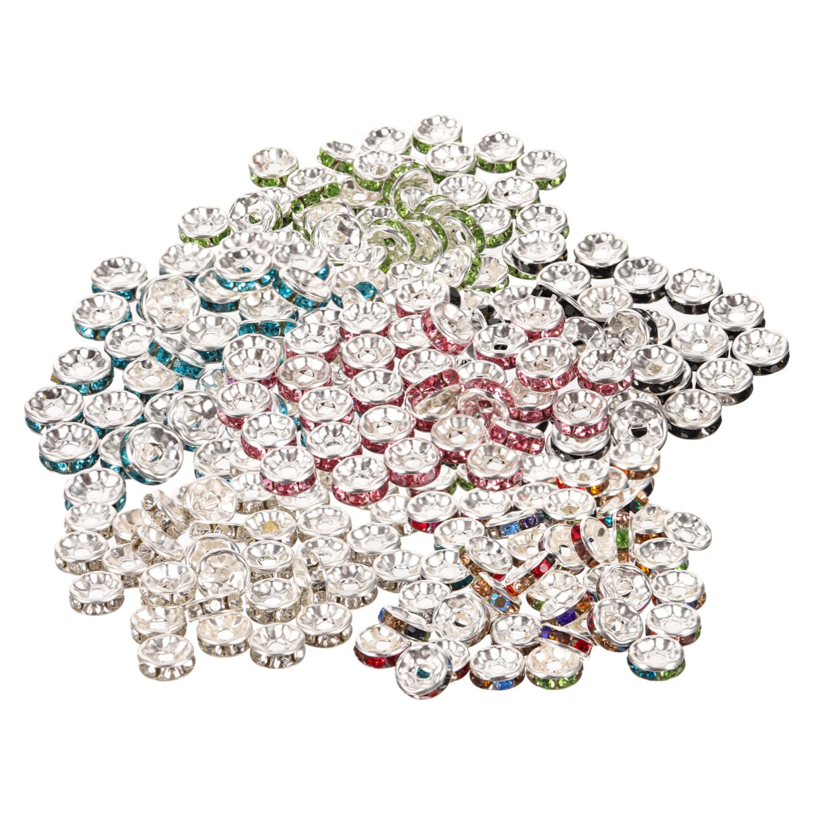 Operitacx 900pezzi Kit Distanziatori Cristallo Per Creazione Gioielli Perline Fai Da Te Per Bracciali e Accessori Artigianali Unici