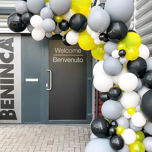 Miniatura 4 de RUBFAC Globos amarillos, 50 globos amarillos de 12 pulgadas y cinta, globos de látex gruesos para cumpleaños, boda, baby shower, graduación,