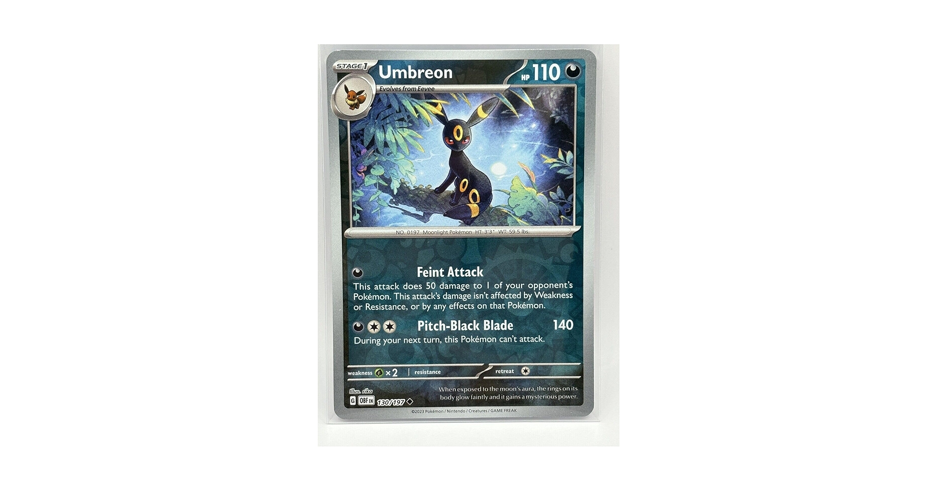 Amazon.com: Pokemon – Umbreon 130/197 – Obsidian Flame