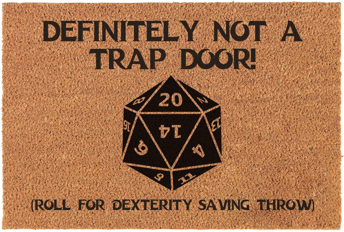 Funny Coir Doormat Definitely Not A Trap Door roll for