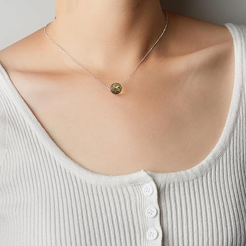 Miniatura 77 de Real Crystal Pendant Necklace Jewelry 925 Sterling Silver Chain Necklace for Women Dainty Birthstone Jewelry Necklace for Women Healing Chakra