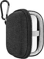 Vista 7 de Geekria Shield Earbuds Case Compatible with Echo Buds 2023 Wireless Earbud, Replacement Hard Shell Travel Carrying Bag with Cable Storage (Dark Grey)