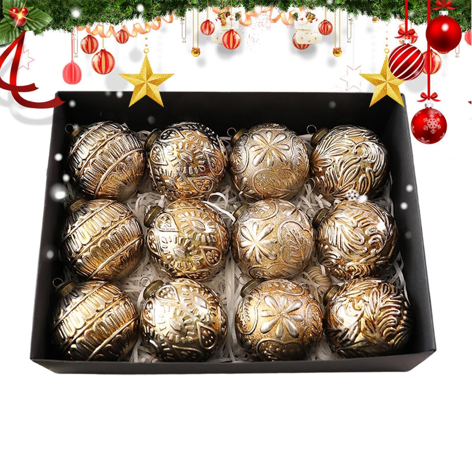 Christbaumkugeln Christbaumschmuck Set 12-teiliges Set aufhängbarer