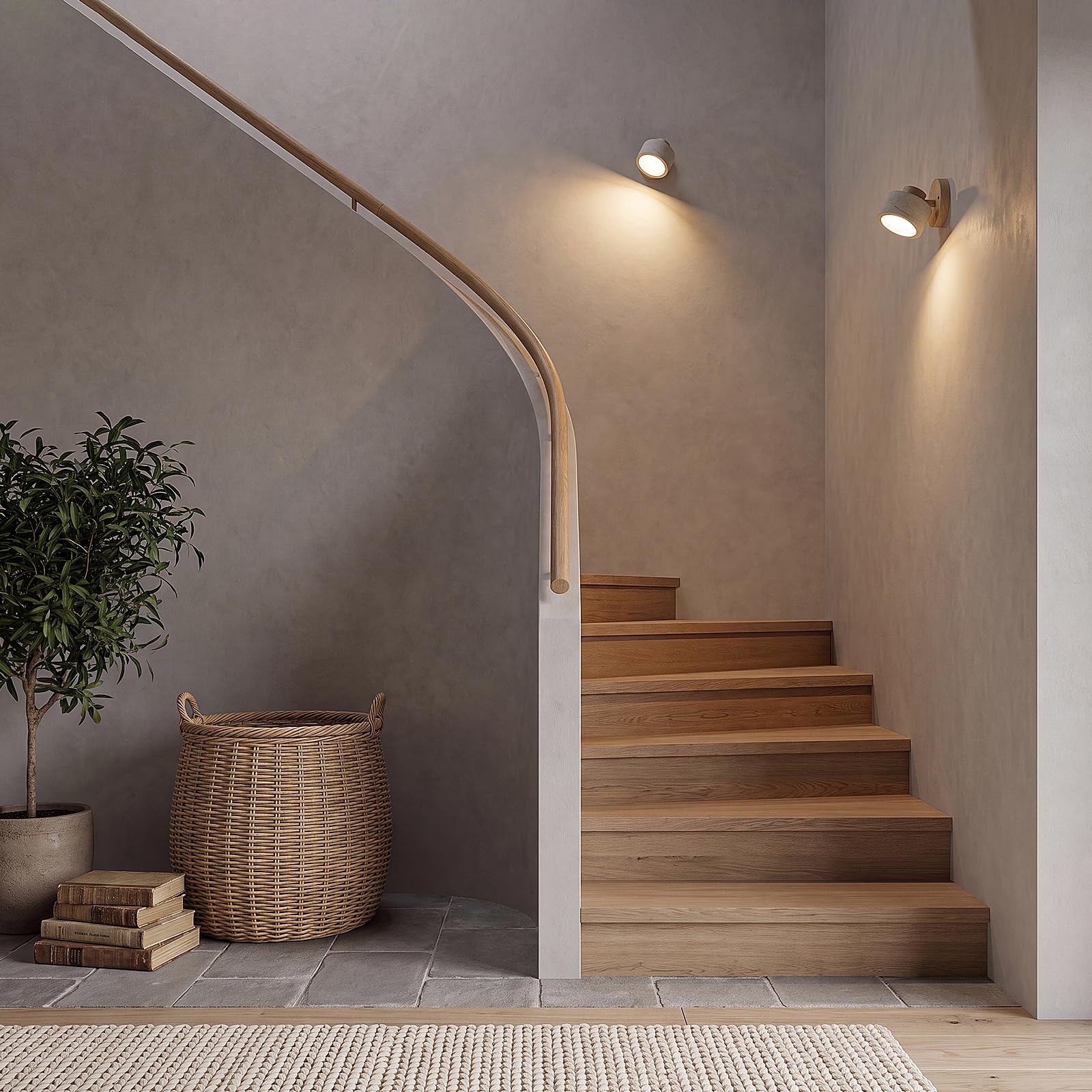 Lámpara de pared de travertino amarillo iluminación de pared estilo wabi-sabi lámparas accesorios de iluminación adecuados para dormitorio comedor cocina pasillo vestíbulo madera natural