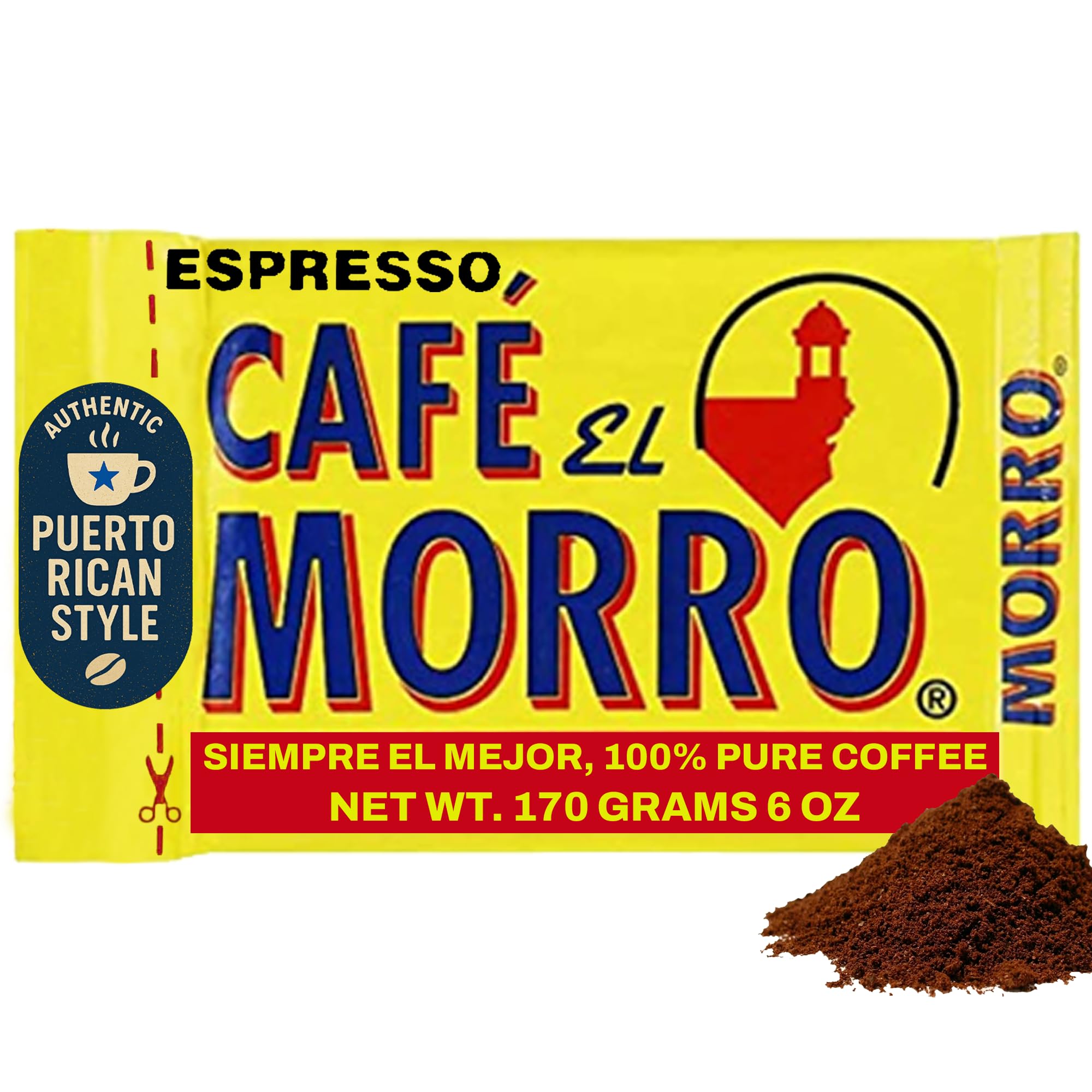 Cafe El Morro Dark Roast Espresso Ground Coffee Bulk Coffee