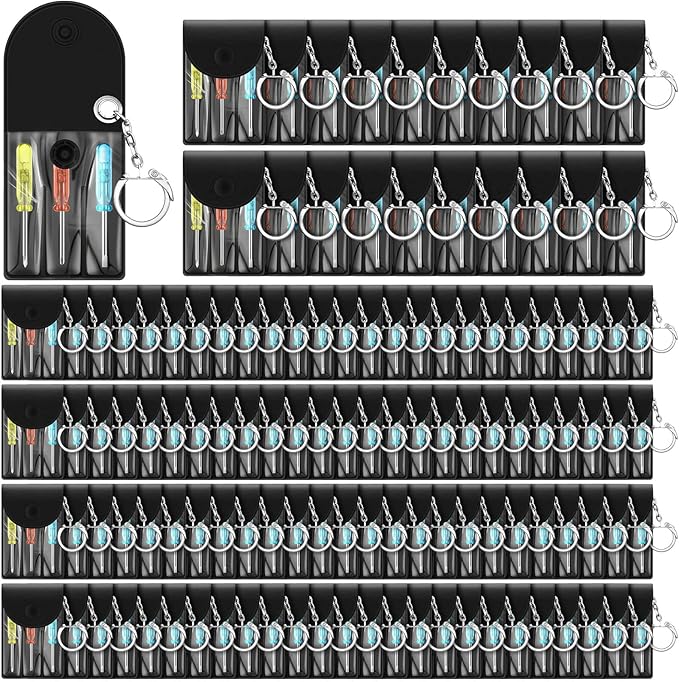 Jutom 40 Set Mini Screwdriver Keychain Set Bulk includes 3 Mini
