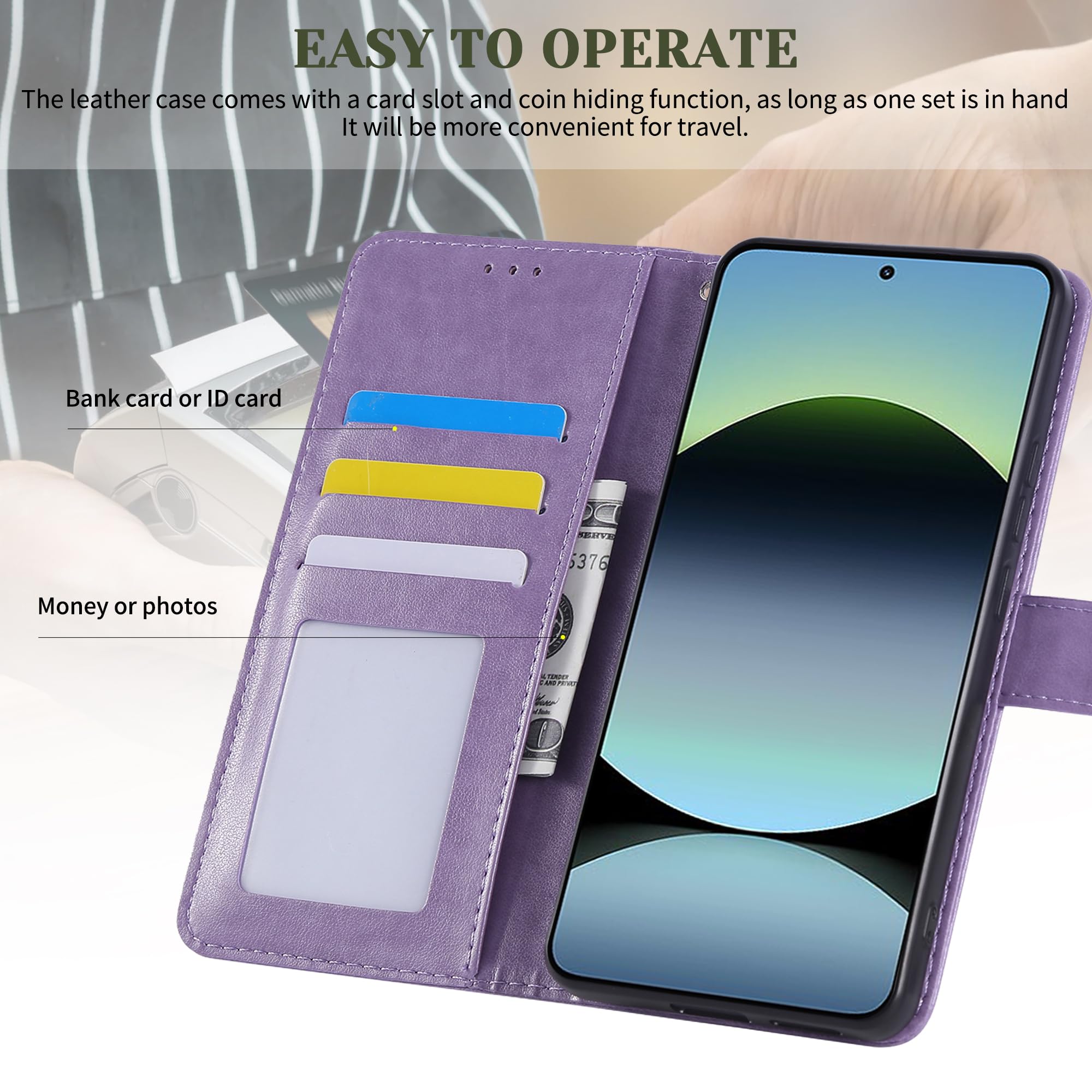 Cover per Xiaomi 14 Civi Custodia, Slot Cart,Custodia a portafoglio in Cover per Xiaomi 14 Civi Custodia, Slot Cart,Custodia a portafoglio in
