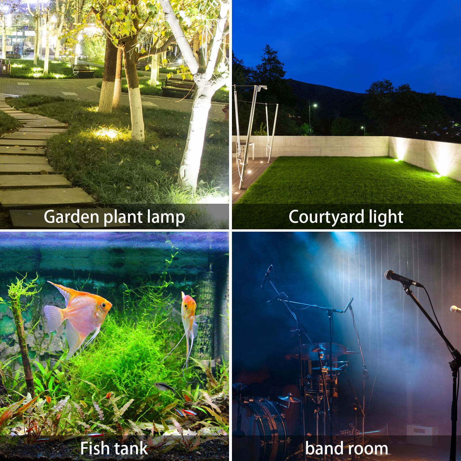 Snapklik.com : AVEKI Solar Pond Spotlights, 12 LED Solar Underwater Lights