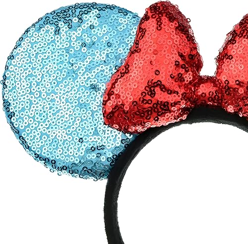 Miniatura 6 de A Miaow Diadema de Orejas de Ratón Negro 3D con Lentejuelas MM Purpurina Mariposa Hebilla para Cabello Suministros del Parque Adultos Mujeres