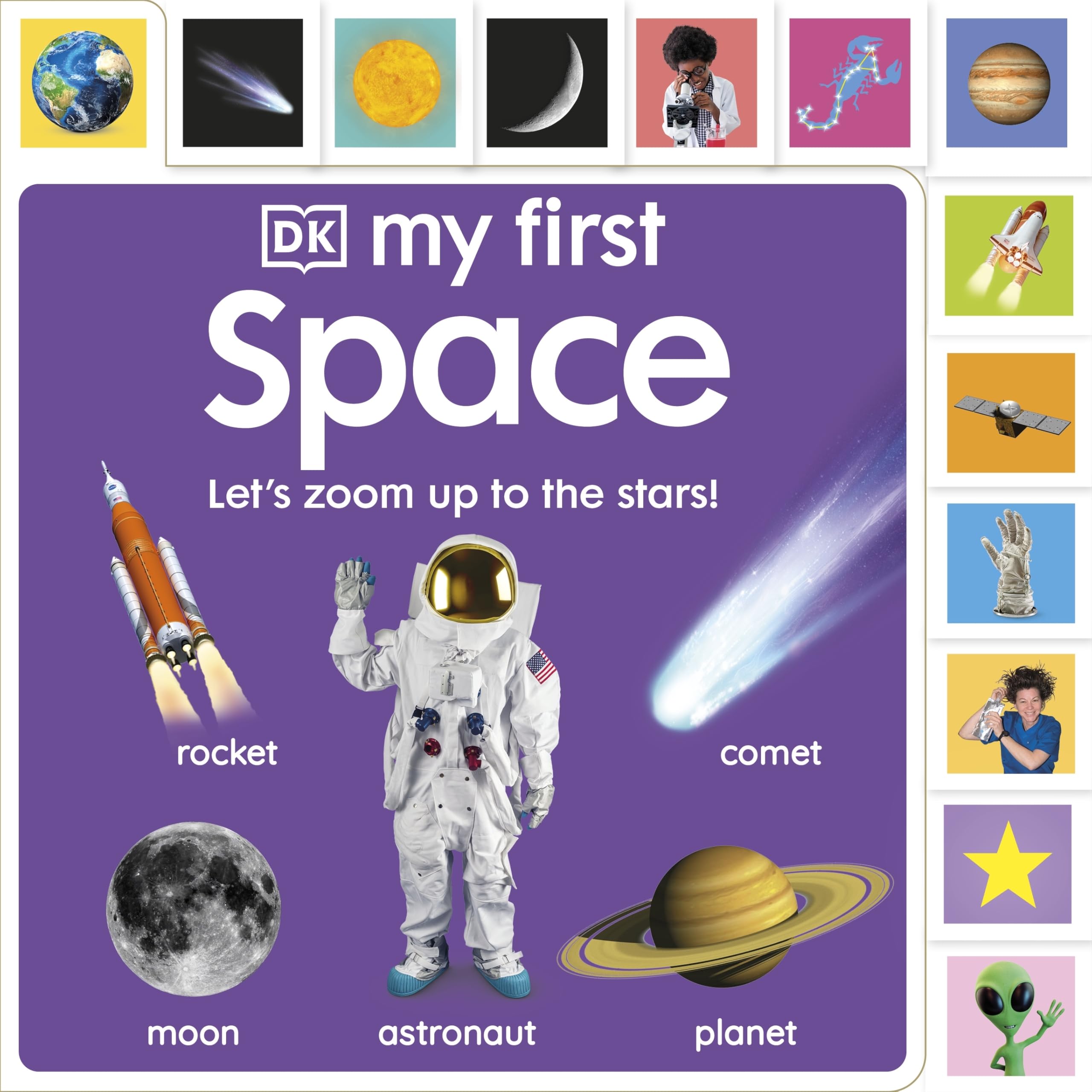 My First Space Let's Zoom Up to the Stars! by DK (Board book)