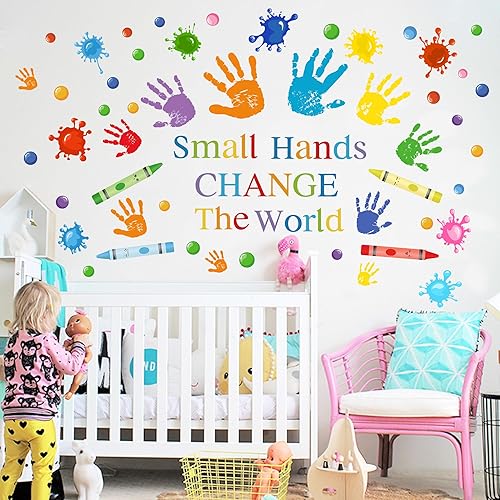 Miniatura 5 de Calcomanías de pared coloridas con citas inspiradoras, calcomanías de pared con estampado de acuarela, calcomanías de pared motivacionales,