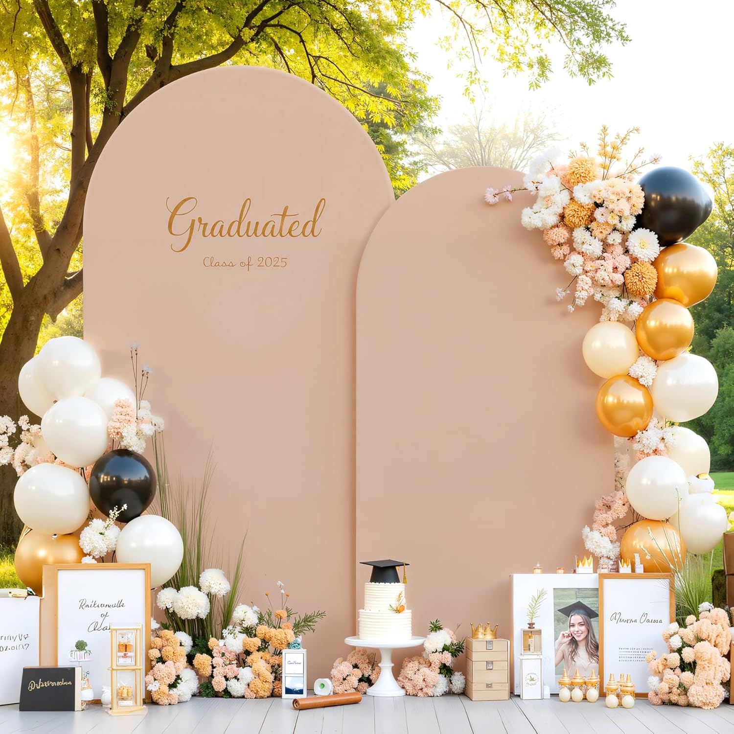 Nude Arch Backdrop Cover Set of 2 Wedding Arch Covers Stretchy Backdrop Decorations Baby Shower Bridal Shower Photo Graduation Birthday Party Arch Stand Cover 7.2 and 6ft Spandex