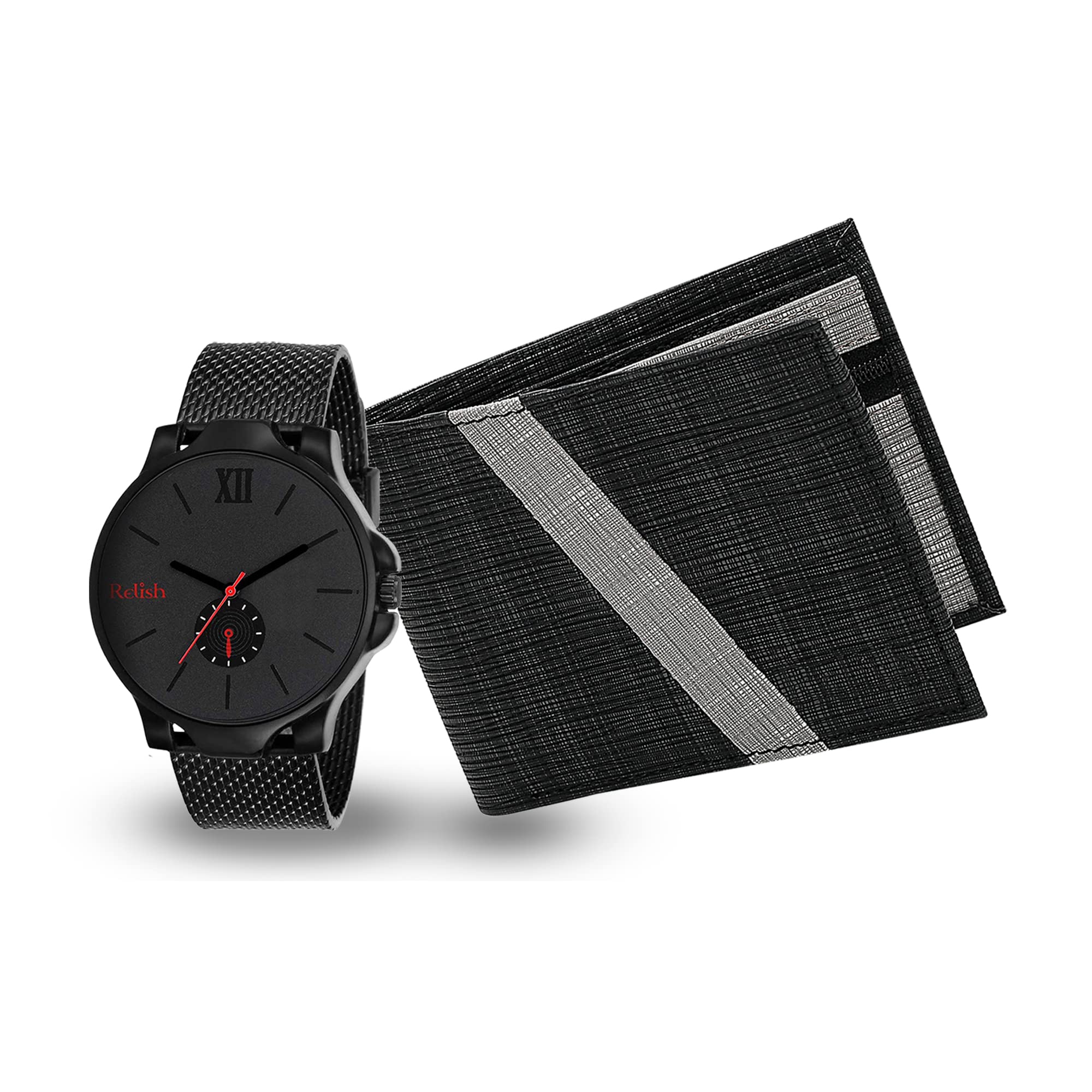 Relish Analog Black Watch and Straped Wallet for Mens Printed Birthday Combo Pack | Birthday Gift Set Combo (B0C1GCDFTT) Amazon Price History, Amazon Price Tracker