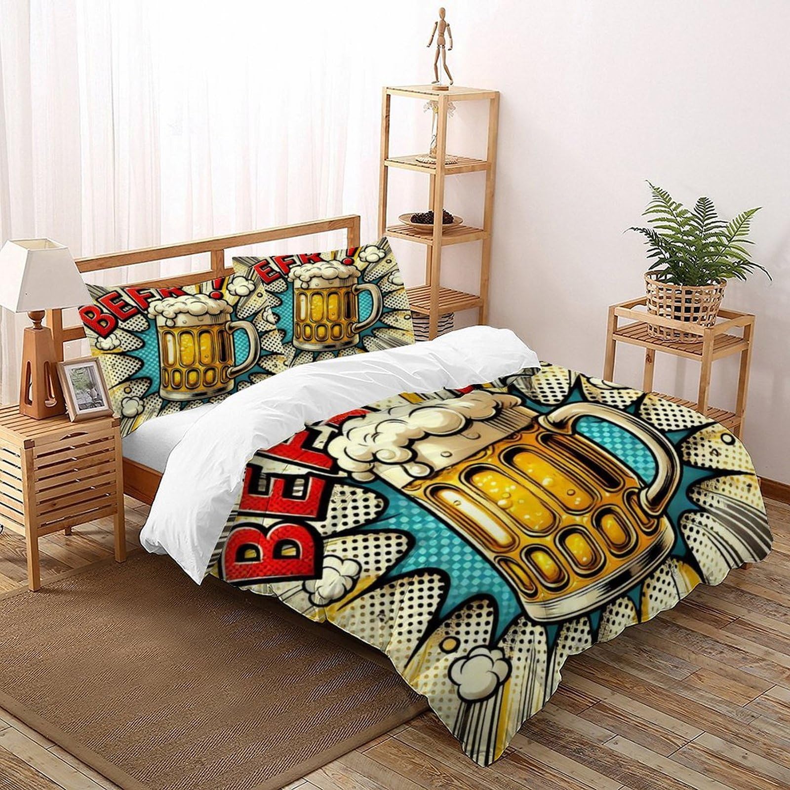 Parure de lit motif animal sauvage 3 pièces pour adulte et enfant