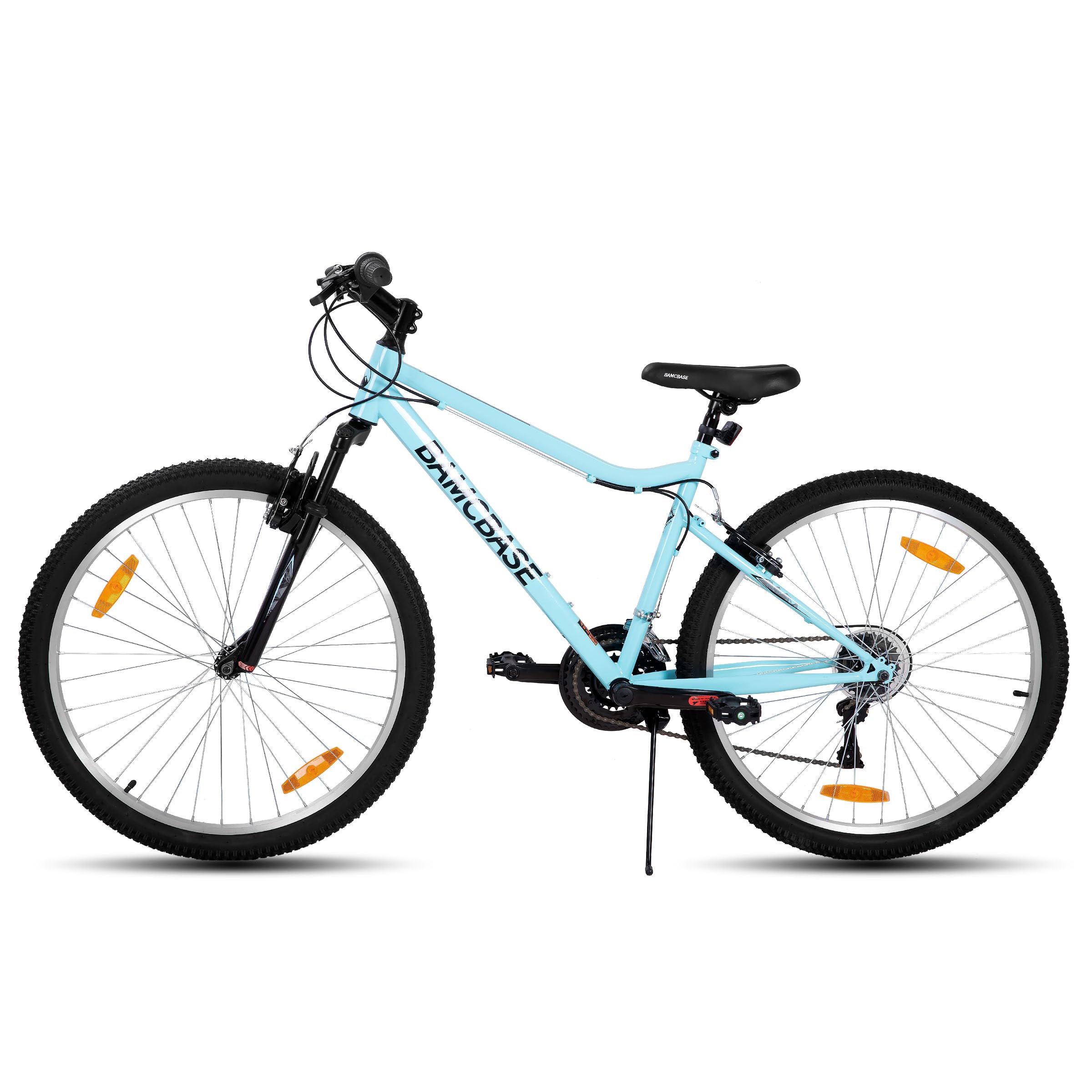 Hiland Bicicleta de Montaña Mujer 26", 18 Velocidades, Resistente, Cuadro de Acero al Carbono, Ciudad y Ocio, Frenos en V, Confortable - Color: Azul Claro/Morado/Blanco