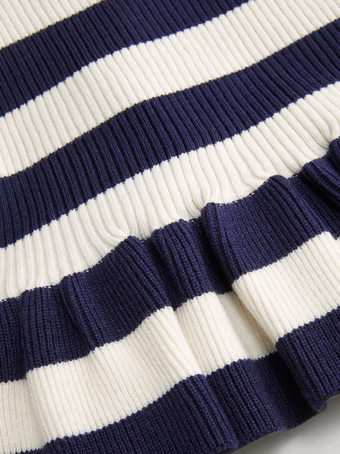 CIDER Striped Crop Tank Tops for Women Sleeveless Square Neck Ruffle Knit Peplum Tops Summer Vacation Outfits - Image 4