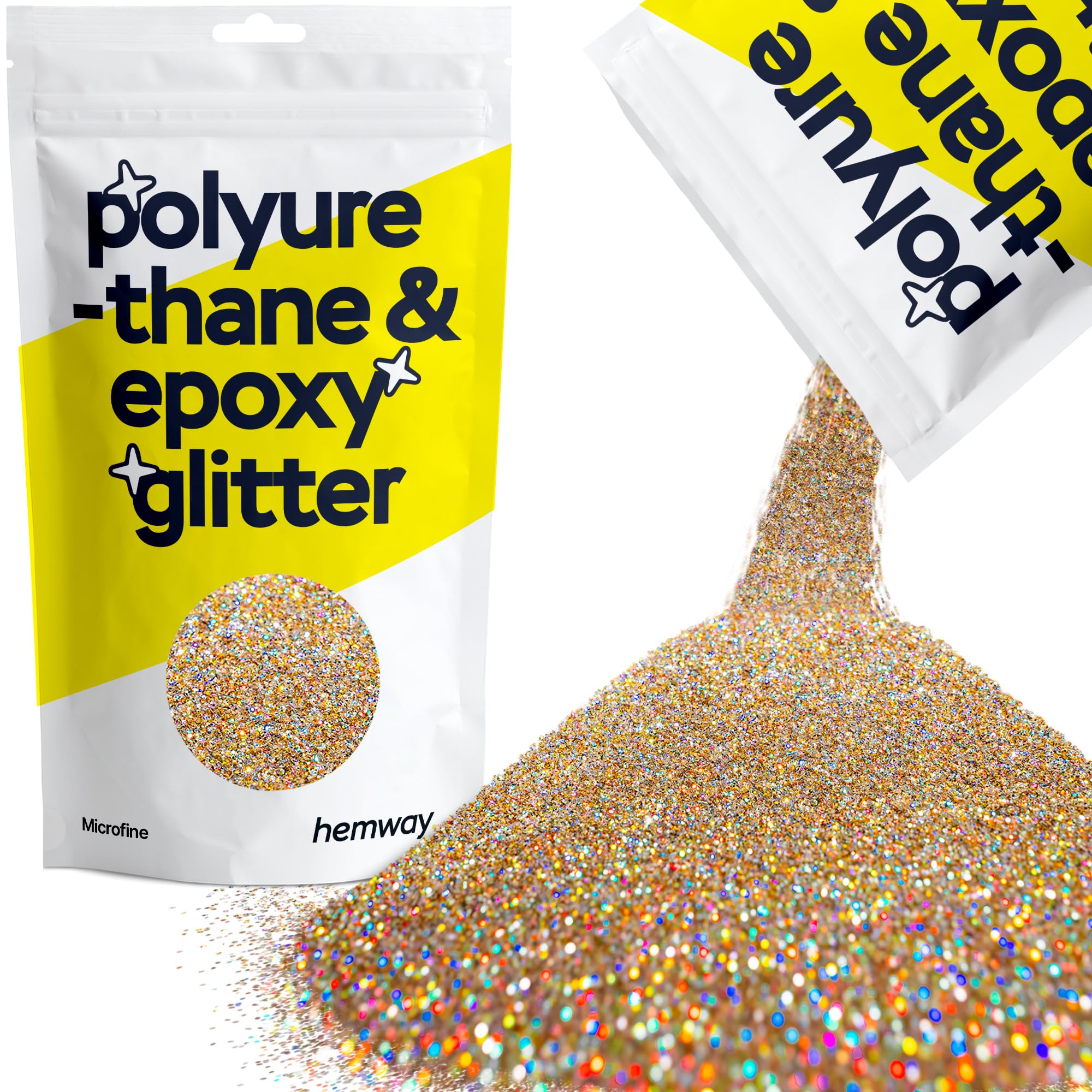 Hemway Resin Glitter Bronze Brown 100g Super Chunky | Polyurethane & Epoxy Glitter for Resin Crafts, Tumblers, Coasters, Floor & Table Art — view 200