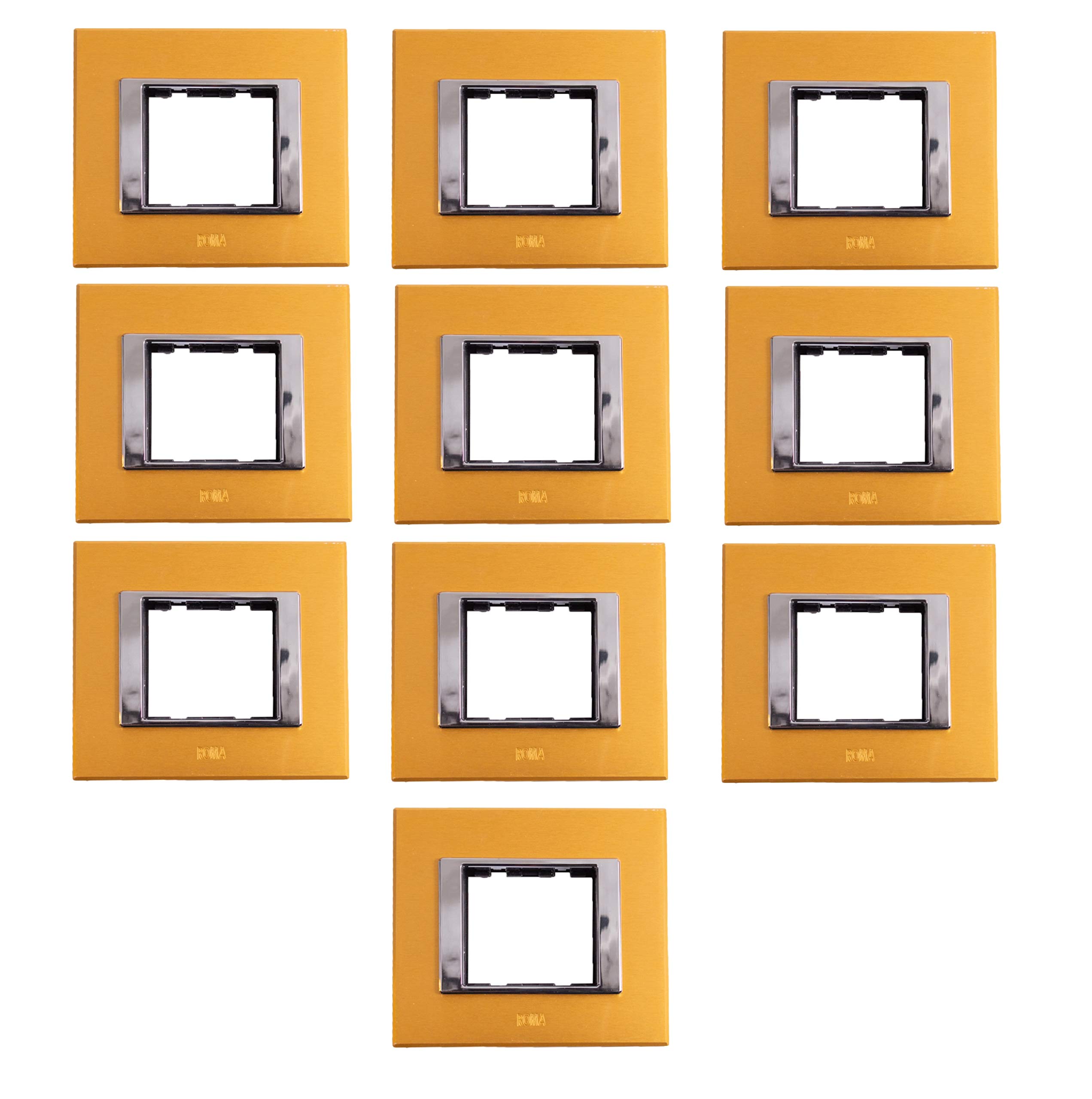 Anchor By Panasonic 66902GD Roma Urban Modular Polycarbonate 2M Square (Gold, Pack of 10)-image-2