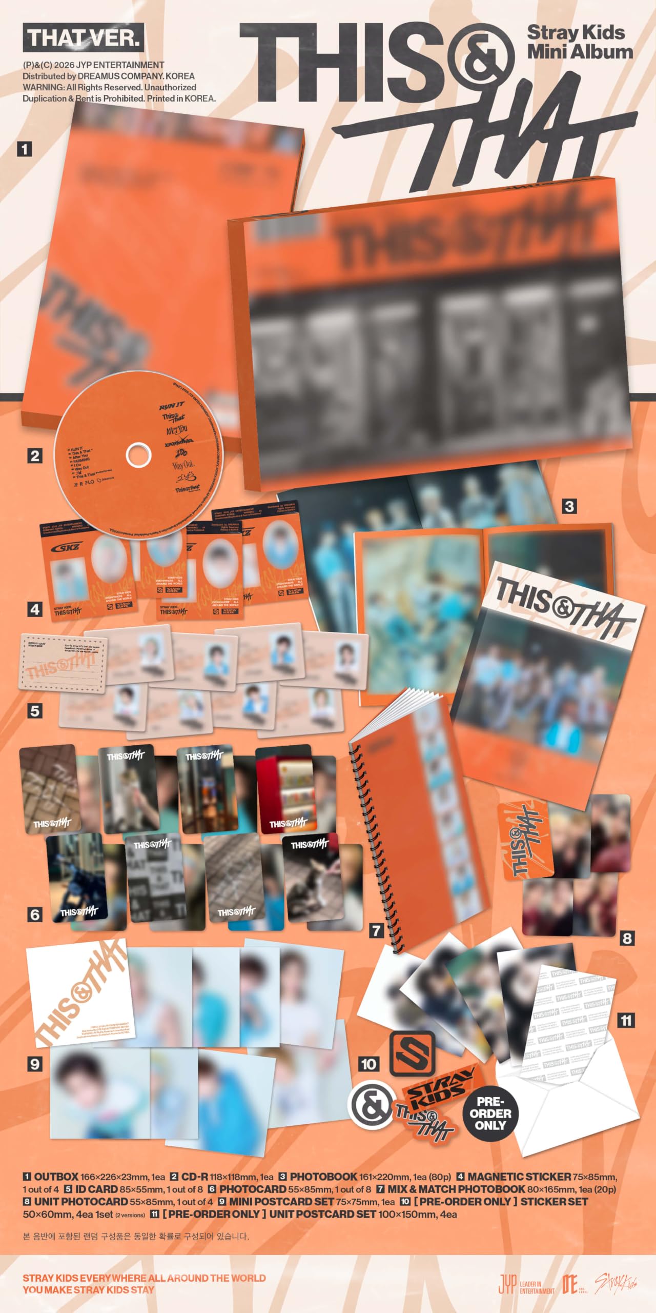 THIS & THAT Stray Kids Album [THIS + THAT + TRUCK (3 types) Full Set Album ver.]+Pre Order Benefits+BolsVos Idol-Inspired Freebies Mini Album