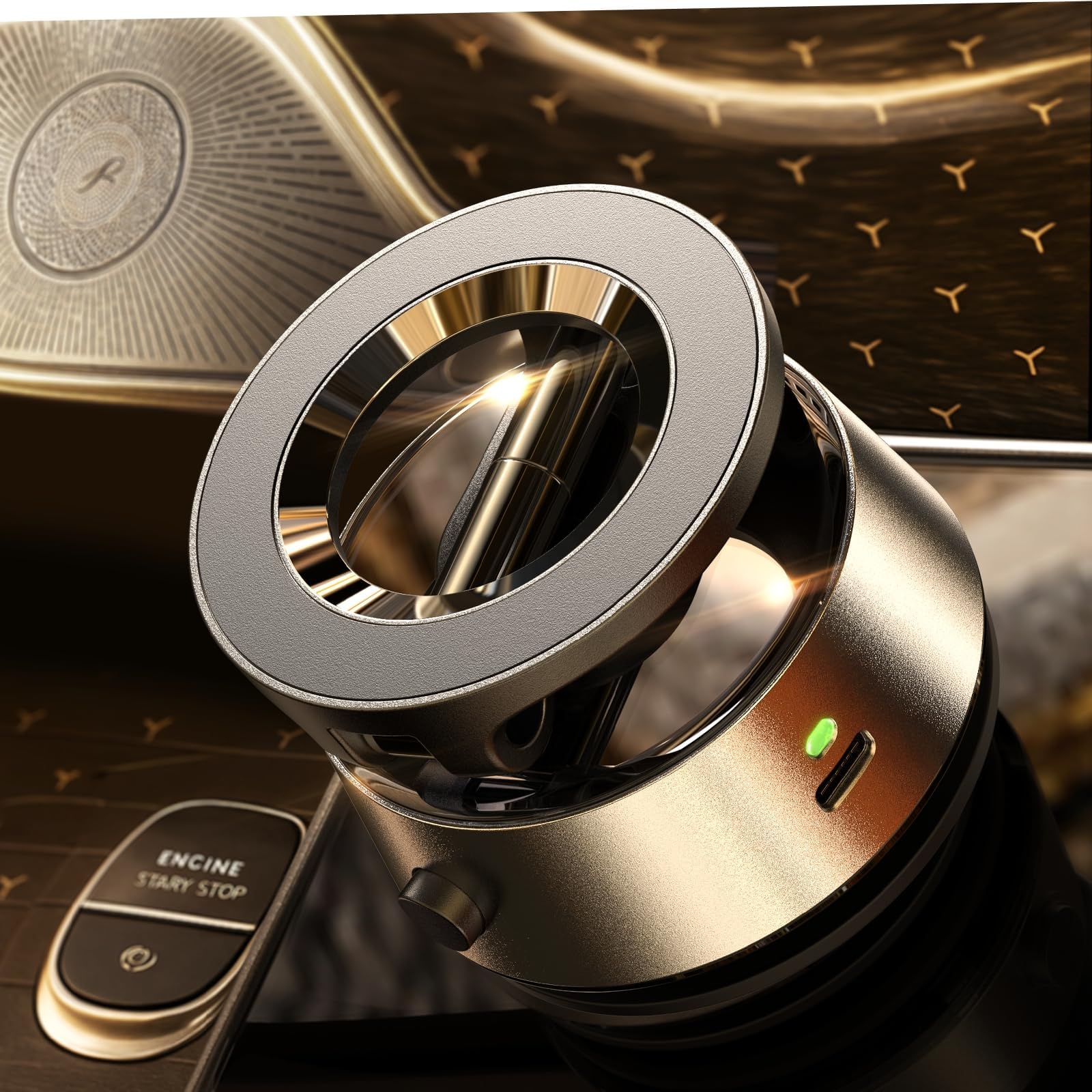 LISEN Electric Retractable Car Phone Mount, MagSafe Suction Cup Phone Holder Mount, Megnetic Phone Holders for Your Car, Only fit Windshield Smooth Surface etc for 17 iPhone 16e 16 Pro Max 15 14 13 12