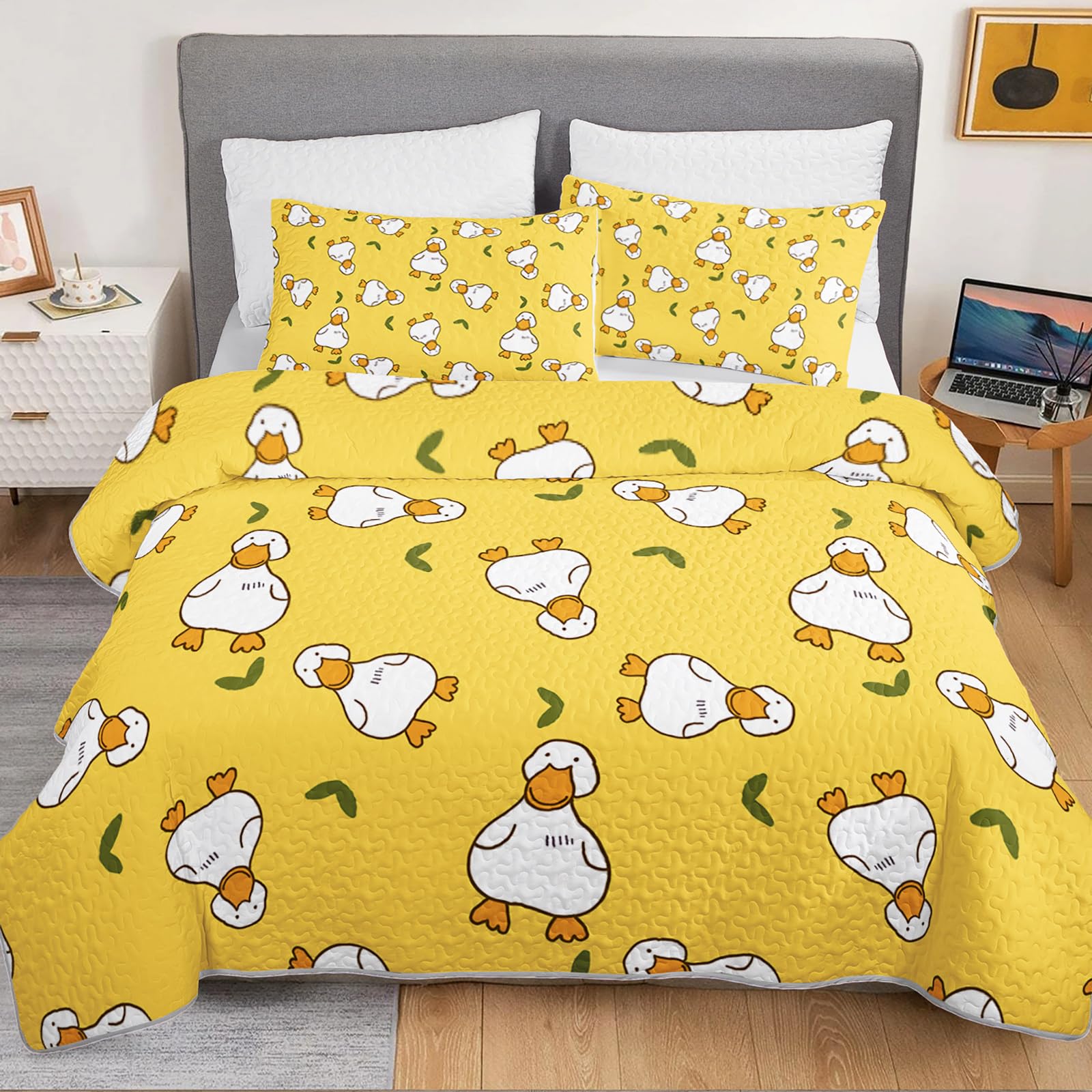 Axolotl Cartoon Duck Quilt Set 86